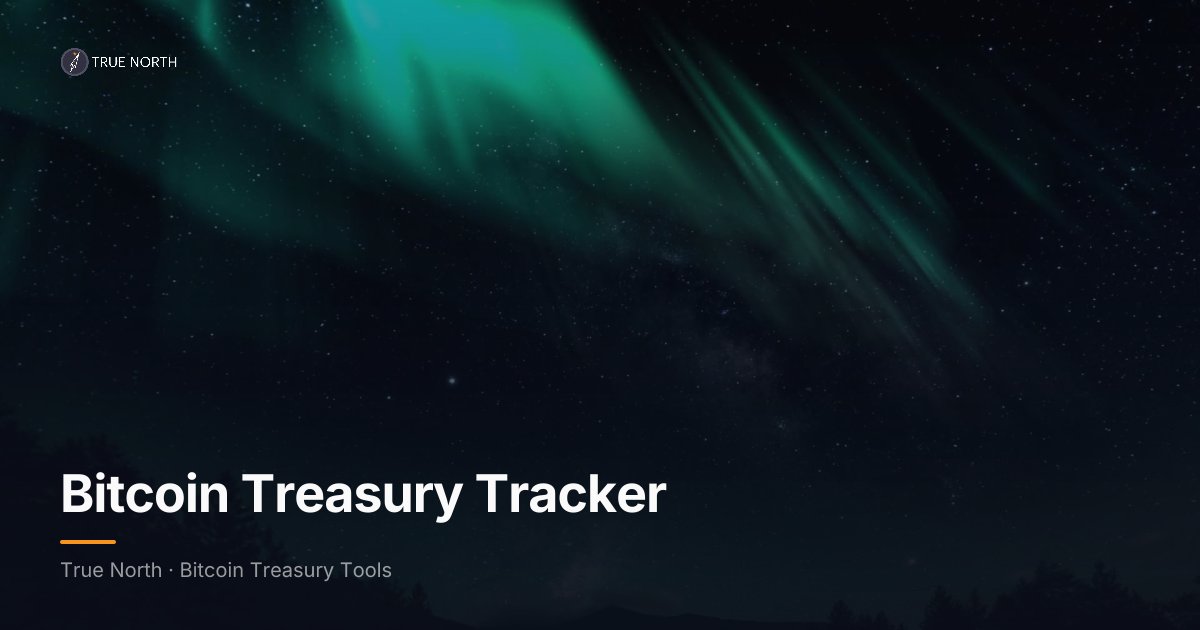 Bitcoin Treasury Companies — Corporate BTC Holdings Tracker